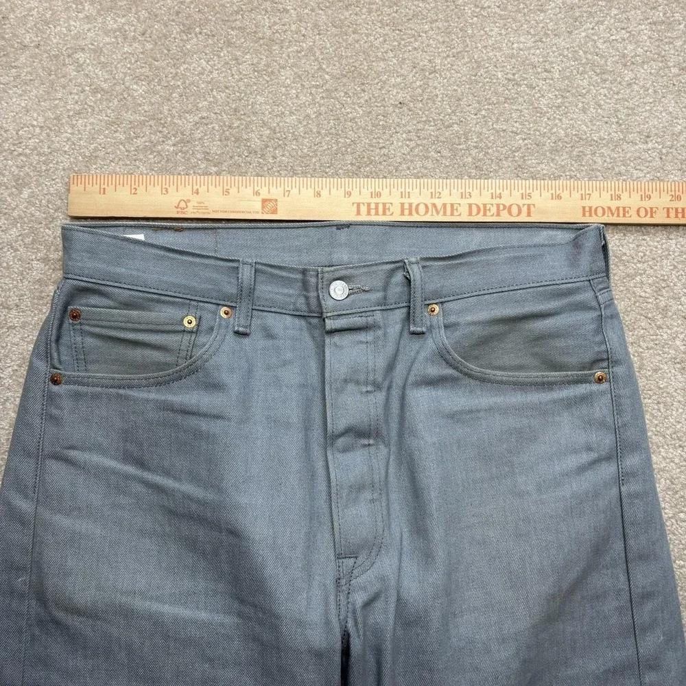 Vtg Levis‎ 501 Jeans Mens 34x34 Gray Regular Fit Straight Leg Denim Pants Casual